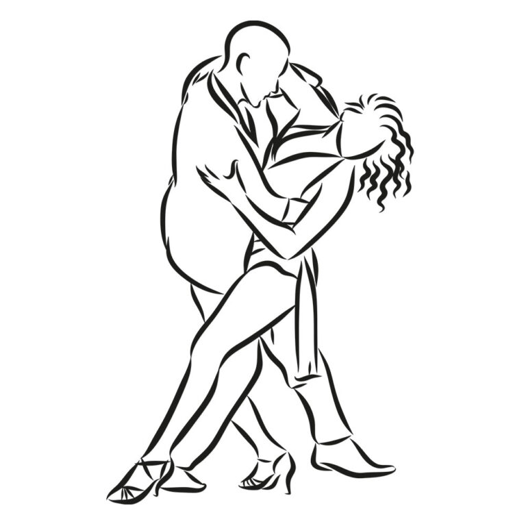 Sticker Passion Tango Enlacé | Stickers Danses | Stickerdeco.fr