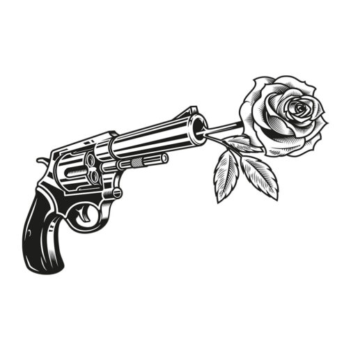 Sticker Revolver Old School