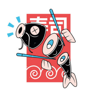 Sticker Sashimi Fantaisie Kawaii