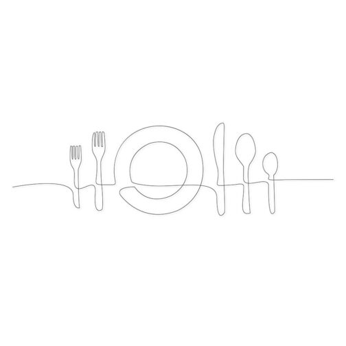 Sticker Silhouette Culinaire Minimaliste