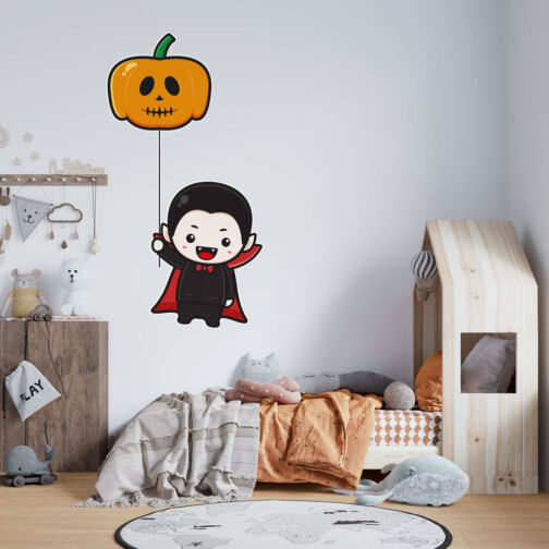 Sticker Vampire Ballon Citrouille