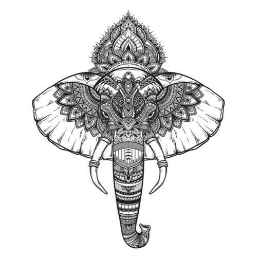 Sticker Majesté Mandala Éléphant