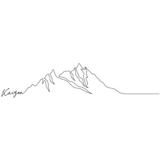 Sticker Kaizen Everest Line Art