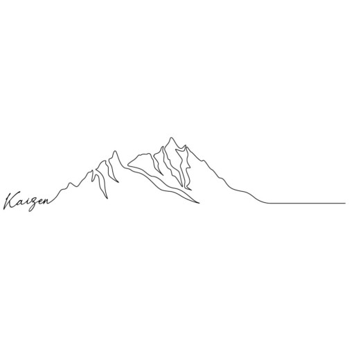 Sticker Kaizen Everest Line Art