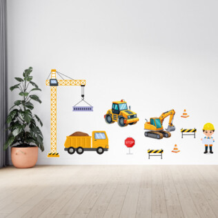 Stickers Engins de Chantier Enfant