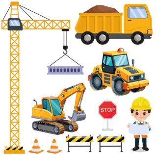 Stickers Engins de Chantier Enfant