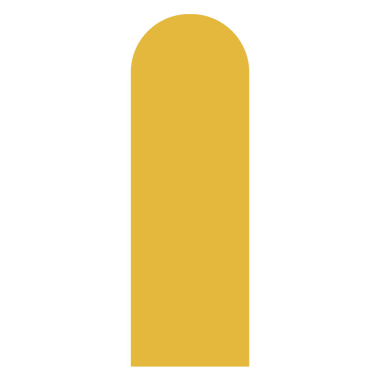 Sticker Arche Fine Ocre Jaune | Arche Minimaliste | Stickerdeco.fr
