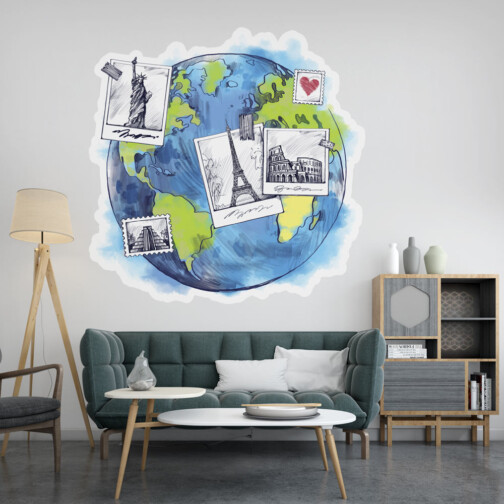 Sticker Globe Trotter