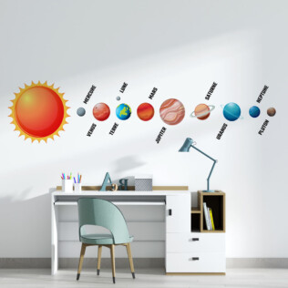Sticker Système Solaire Pédagogique