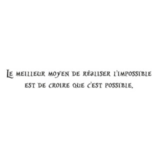 Sticker Citation Alice In Wonderland Impossible