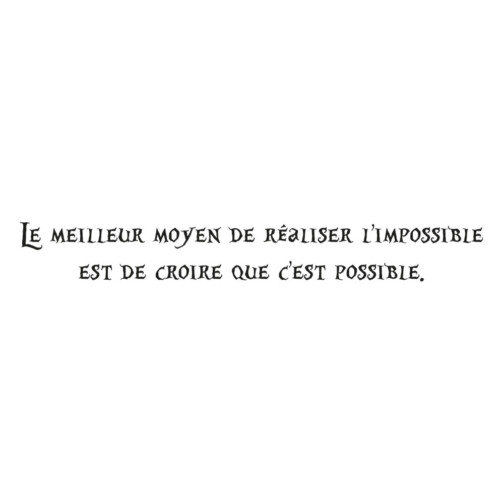 Sticker Citation Alice In Wonderland Impossible