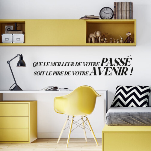 Sticker Citation Au Revoir à Jamais Passé Avenir