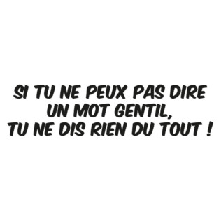 Sticker Citation Bambi Dis Rien Du Tout