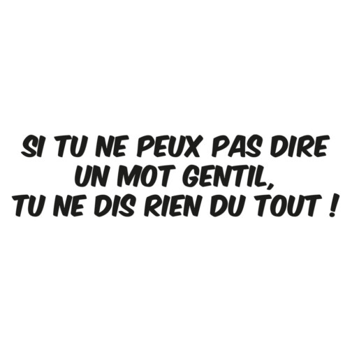 Sticker Citation Bambi Dis Rien Du Tout