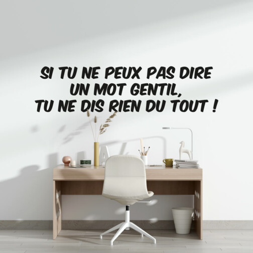 Sticker Citation Bambi Dis Rien Du Tout
