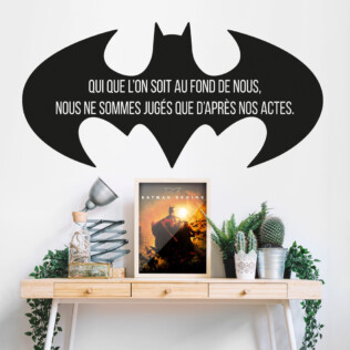 Sticker Citation Batman Jugés d'Après Nos Actes