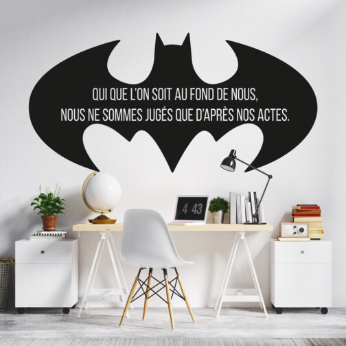 Sticker Citation Batman Jugés d'Après Nos Actes