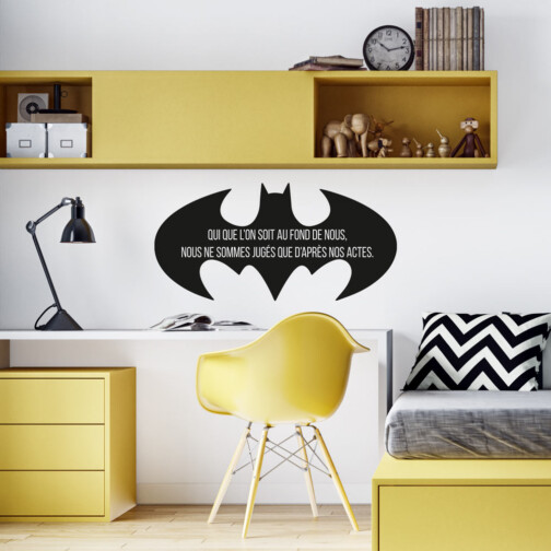 Sticker Citation Batman Jugés d'Après Nos Actes