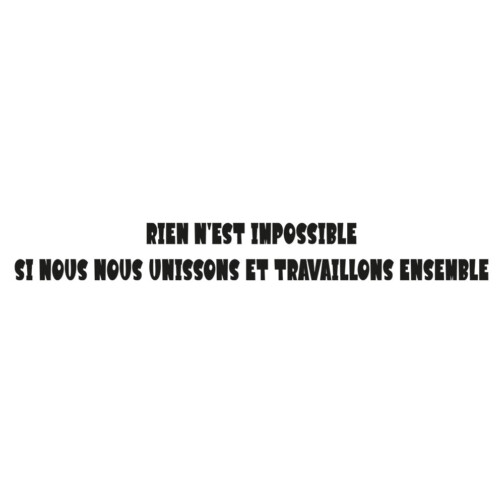 Sticker Citation Black Panther Rien N'Est Impossible