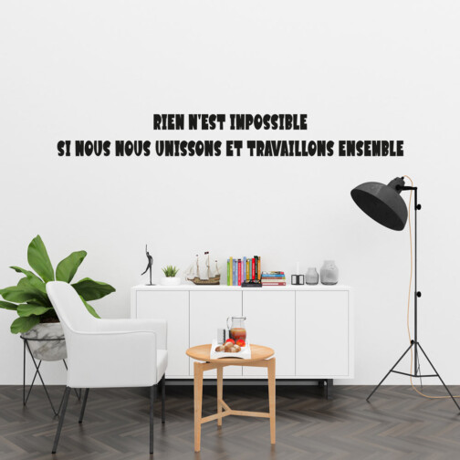 Sticker Citation Black Panther Rien N'Est Impossible
