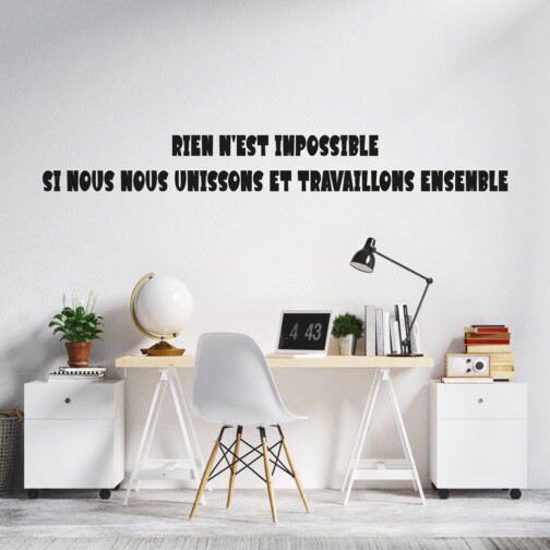 Sticker Citation Black Panther Rien N'Est Impossible