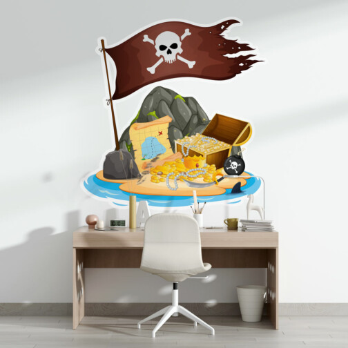 Sticker Île Au Trésor Des Pirates