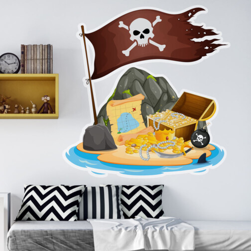 Sticker Île Au Trésor Des Pirates