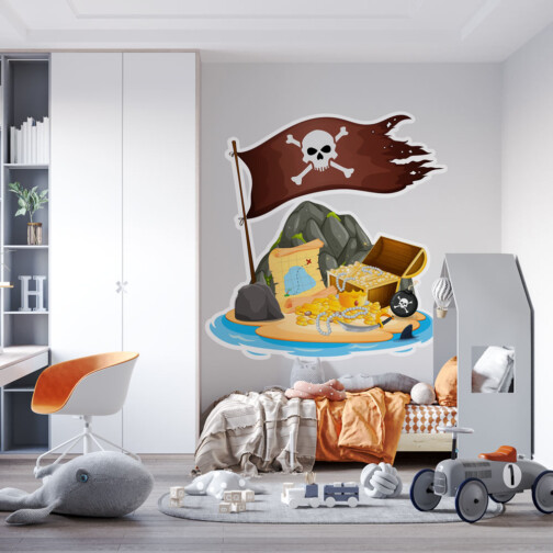 Sticker Île Au Trésor Des Pirates