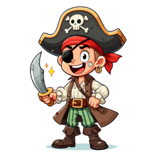 Sticker Mini Pirate En Herbe