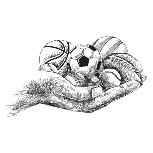 Sticker Sports Dans La Main Dessin